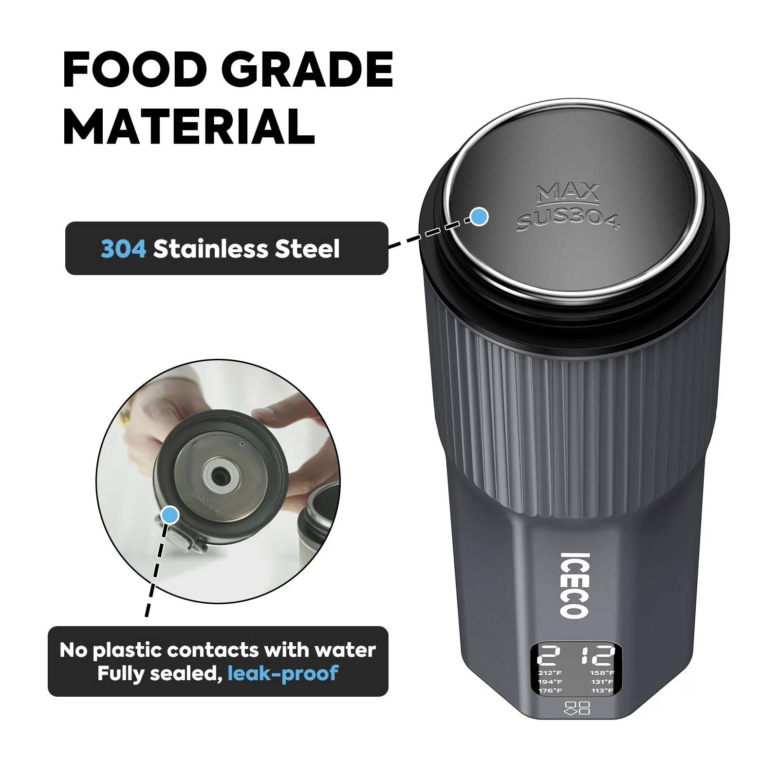 Portable Electric Kettle 110V-240V For Travel, Home, Office Use | ICECO