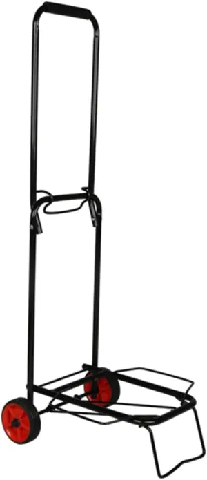 Portable Foldable Two Wheeled Luggage Cart Lightweight Flatbed Trailer Trolley for Shopping Travel and Grocery Black Capacity Silent Wheels Design