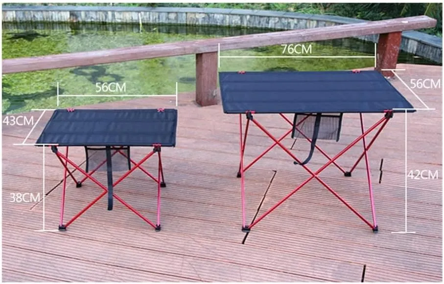 Portable Folding Table，Camping Table Portable Outdoor Folding Camping Table 6061 Alumialloy Ultralight Collapsible Picnic Desk Foldable and Lightweight Camping Table/s Red/56X43X38Cm