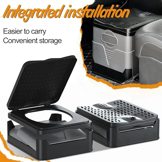 Portable Potty for Camping Folding Portable Toilet for Adults Car Toilet Camp Toilet Outdoor Toilet for Boat/Hiking/Long Trips/Travel/Beach Black