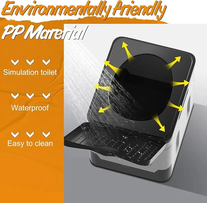 Portable Potty for Camping Folding Portable Toilet for Adults Car Toilet Camp Toilet Outdoor Toilet for Boat/Hiking/Long Trips/Travel/Beach Black