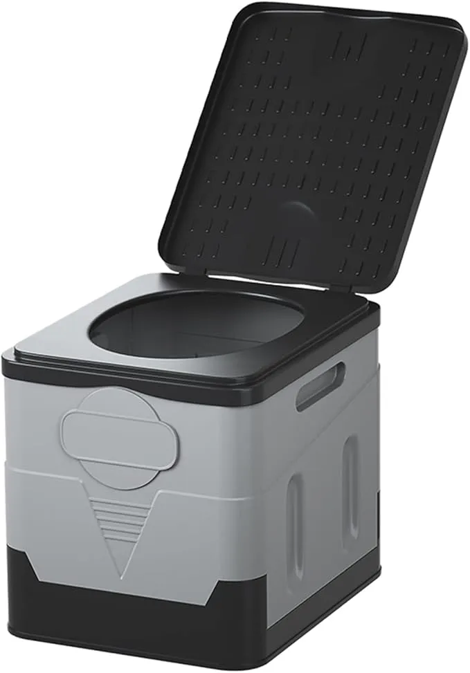 Portable Potty for Camping Folding Portable Toilet for Adults Car Toilet Camp Toilet Outdoor Toilet for Boat/Hiking/Long Trips/Travel/Beach Black