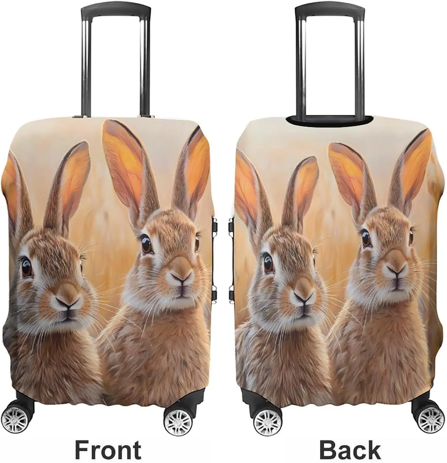 Prairies Hare Rabbits Luggage Cover for Suitcase Luggage Protector Travel Bag Covers for Luggages