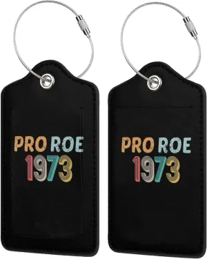 Pro Roe 1973 Feminist Reproductive 2 Leather Luggage Tags for Bags Gifts for Men Women1
