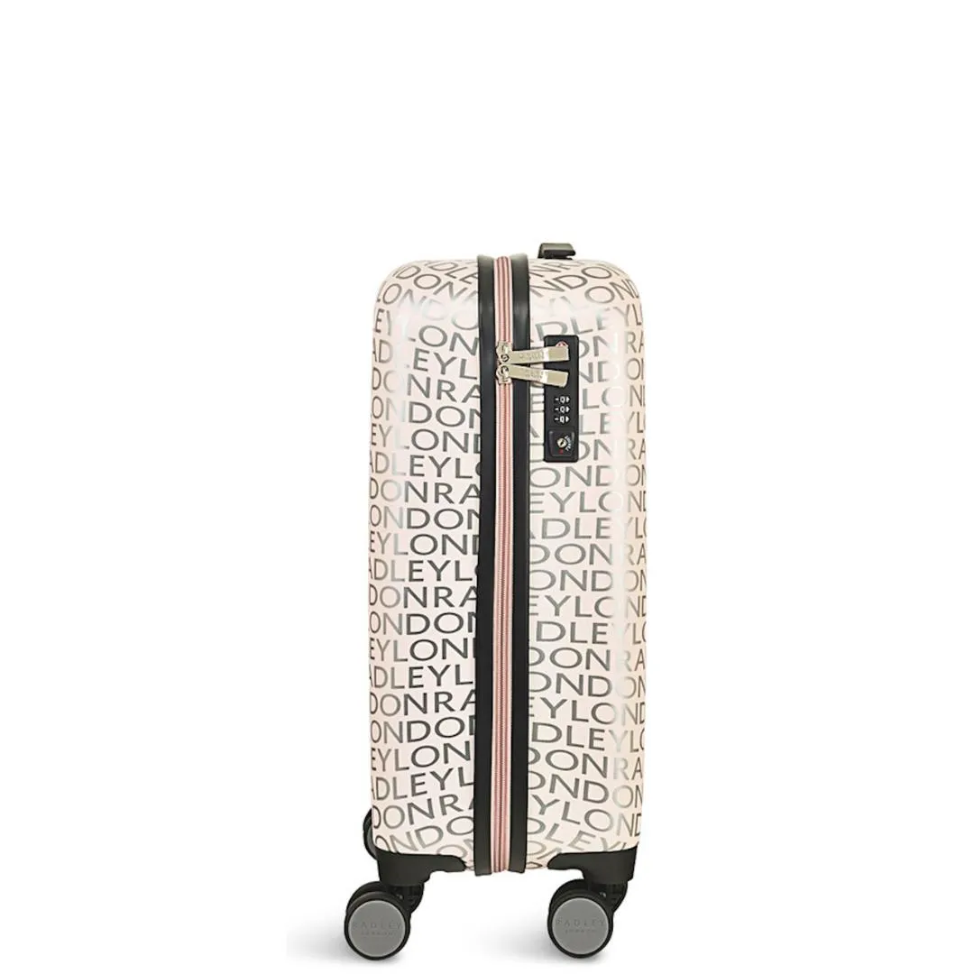 Radley Signature Logo 4 Wheel Carry On Suitcase 55cm - Marshmallow