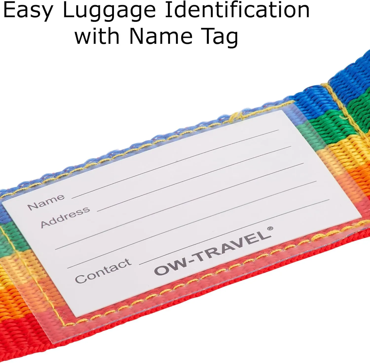 Rainbow luggage cross strap suitcase belts with baggage label tag