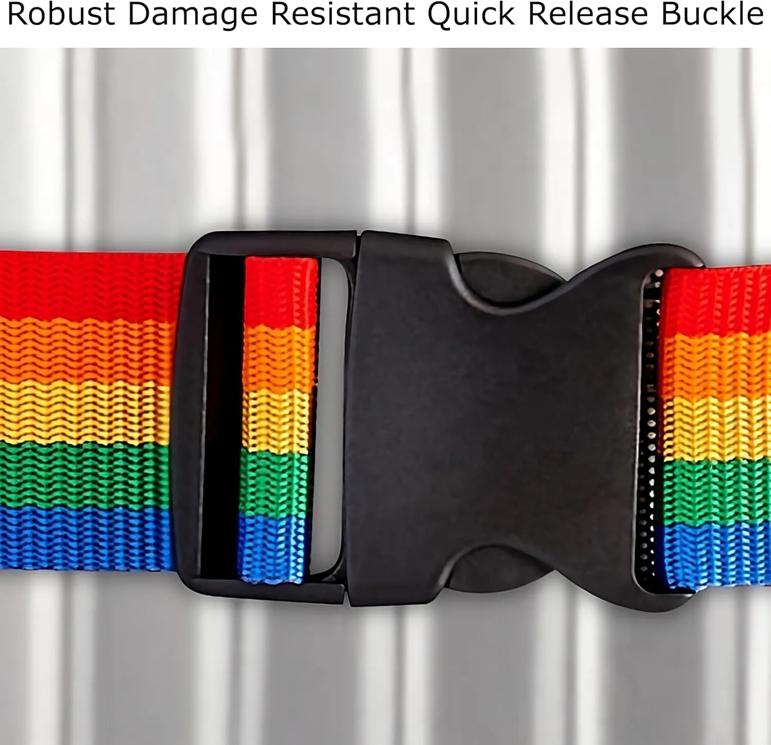 Rainbow luggage cross strap suitcase belts with baggage label tag