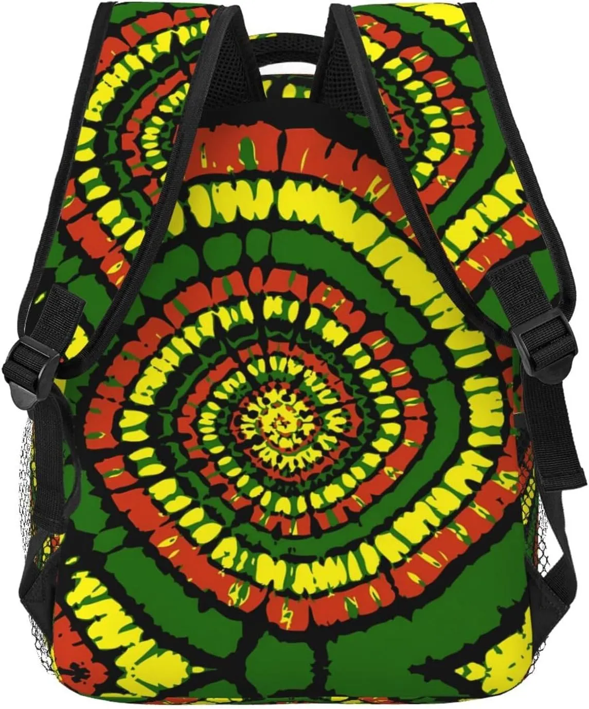 Rasta Tie Dye Casual Backpacks Sport Backpack Travel Rucksack Canvas Daypack Workout Bags with Pockets for Gym Working Hiking