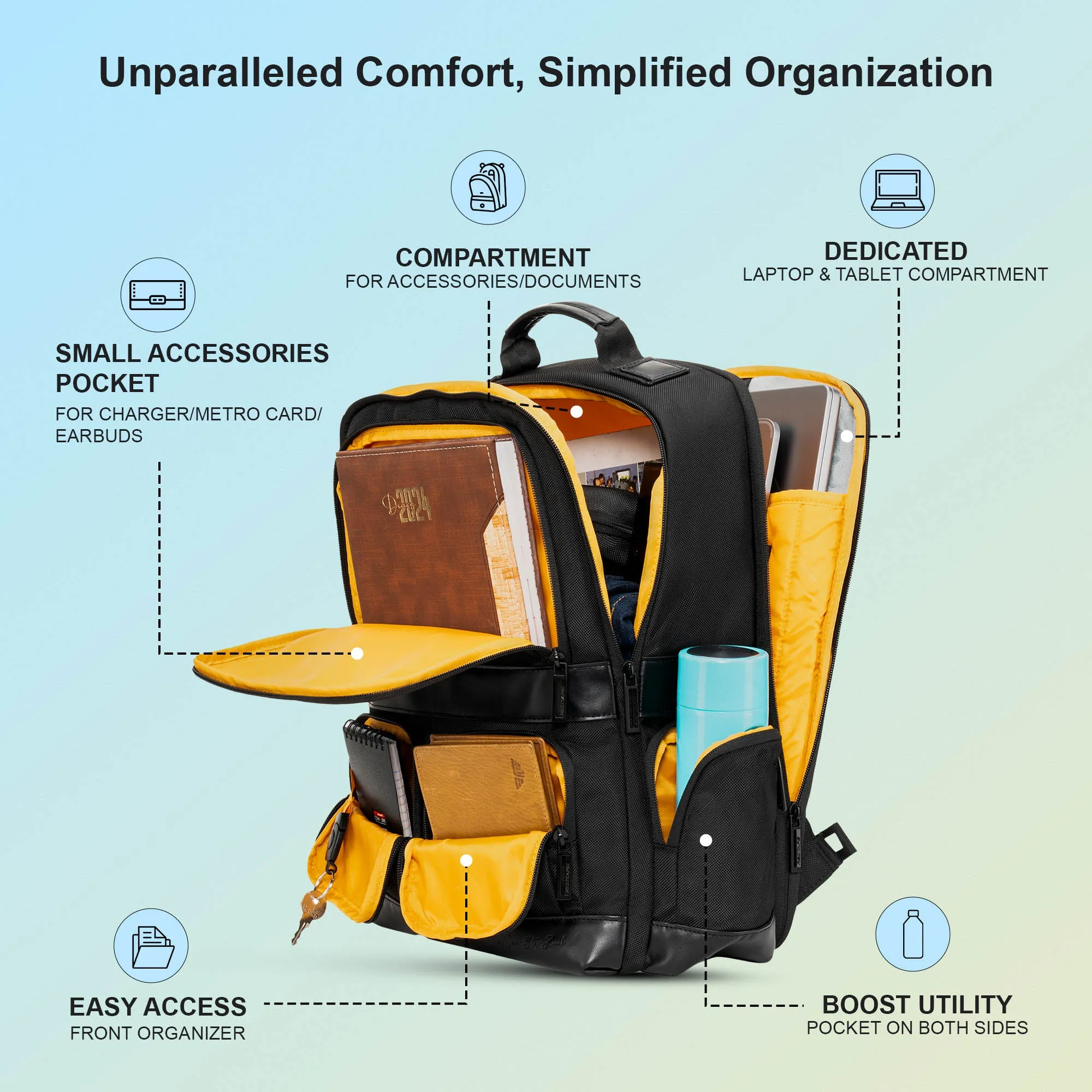 Red Tape 16 Inch Laptop Backpack for Men & Women | Premium Quality, Detailed Organiser, Large Compartments, Ideal Bag for Office & Business Travel
