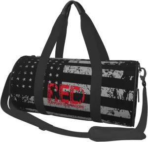 Remember Everyone Deployed Travel Luggage Duffel Bag Sports Rolling Foldable Duffel Bag, Black