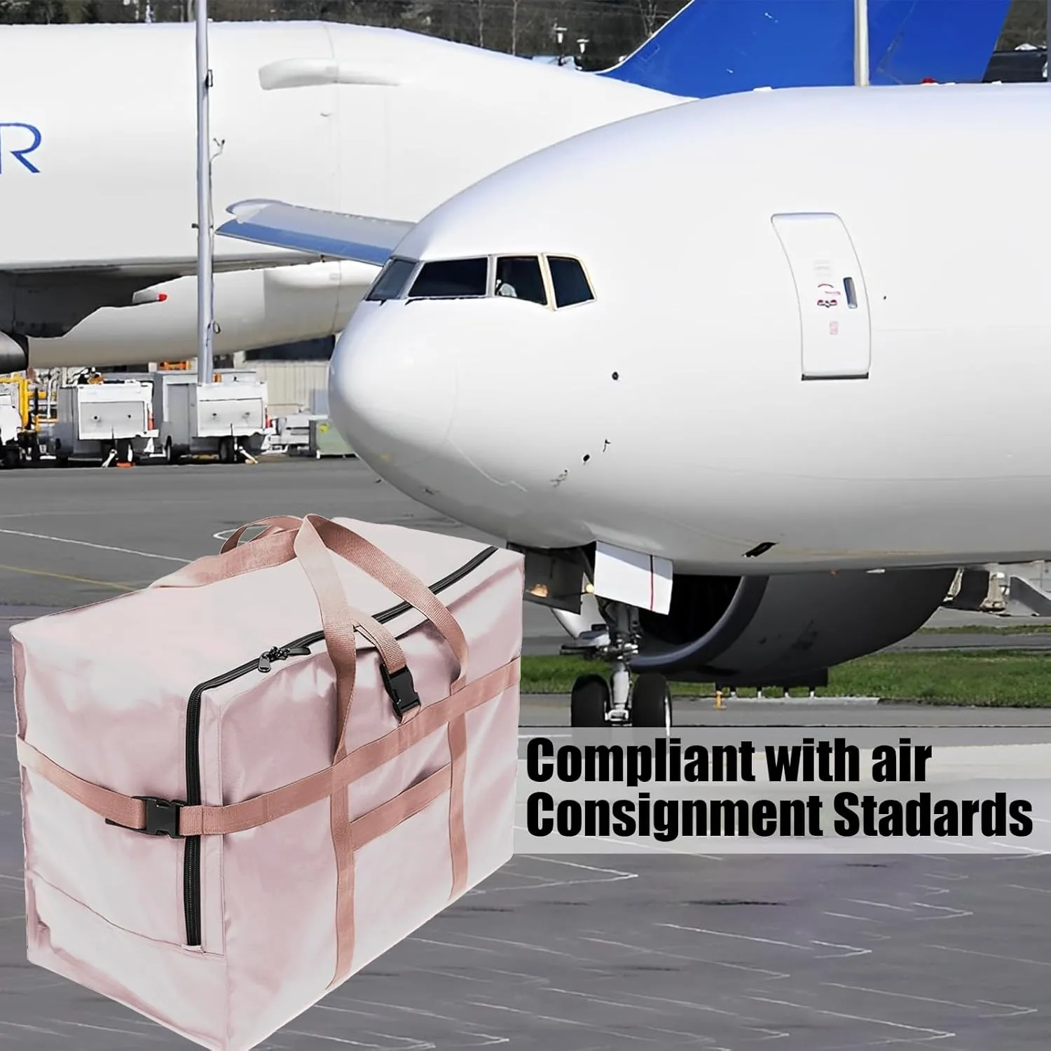RicoRich 120L Travel Duffel Bag, Foldable Heavy Duty Overnight Bag, Larger Size Carry on Luggage Sport Duffle for Weekender/Vacation/Camping/Beach/Tent(Pink)