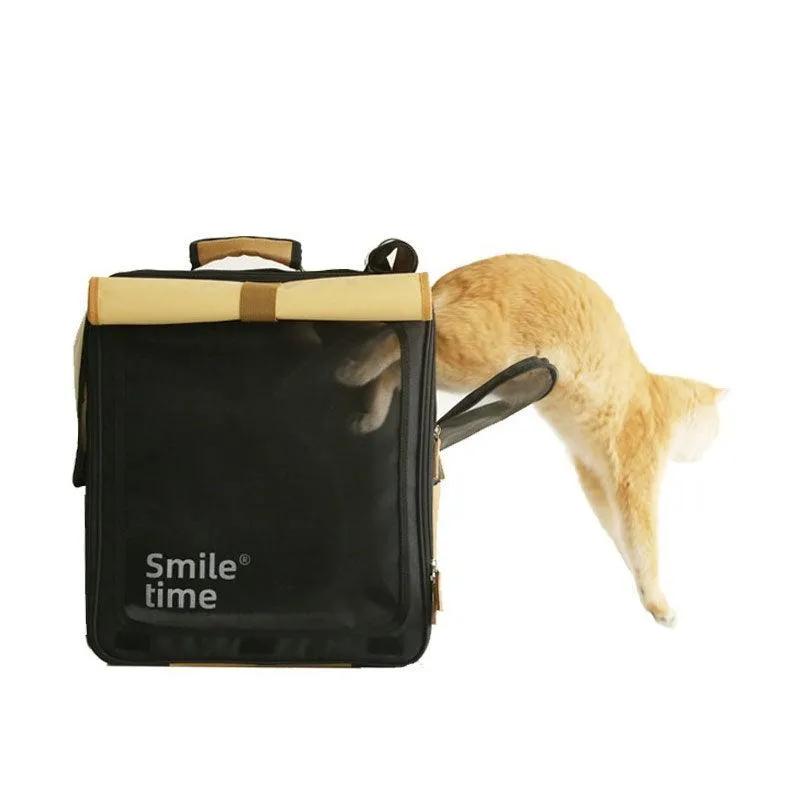 Roll Up Portable Cat Carrier Backpack Trolley Bag