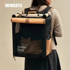 Roll Up Portable Cat Carrier Backpack Trolley Bag