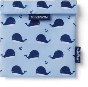 ROLL'EAT ® Snack'n'Go Animals | Reusable Snack Bag | Kids Snacks Container | Eco Friendly Food Bag | Reusable Bag for Snack Storage | Whale Design