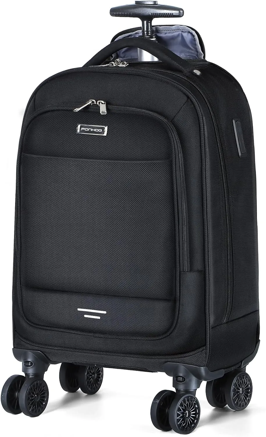 Rolling Backpack - Travel Backpack with 4 Spinner Wheels 15.6 inch laptop Backpack Carry on Wheeled Backpacks for Men Women Suitable for Overnight Work Business College Black