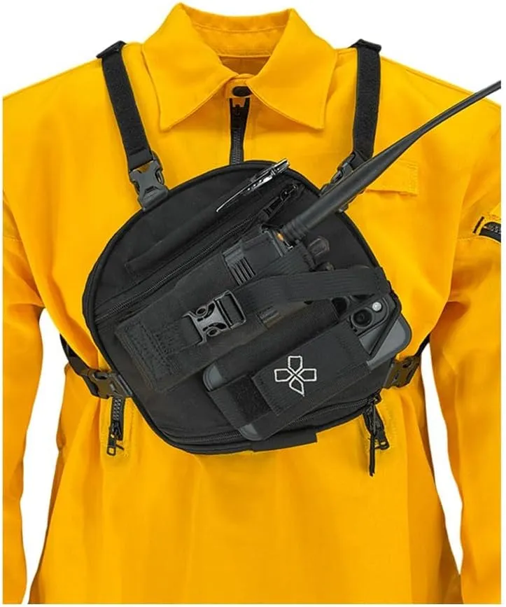 RP-1 Switch Radio Chest Harness for 2 Way Radio & Electronics | Search and Rescue, Ski Patrol, Emergency Response - Black