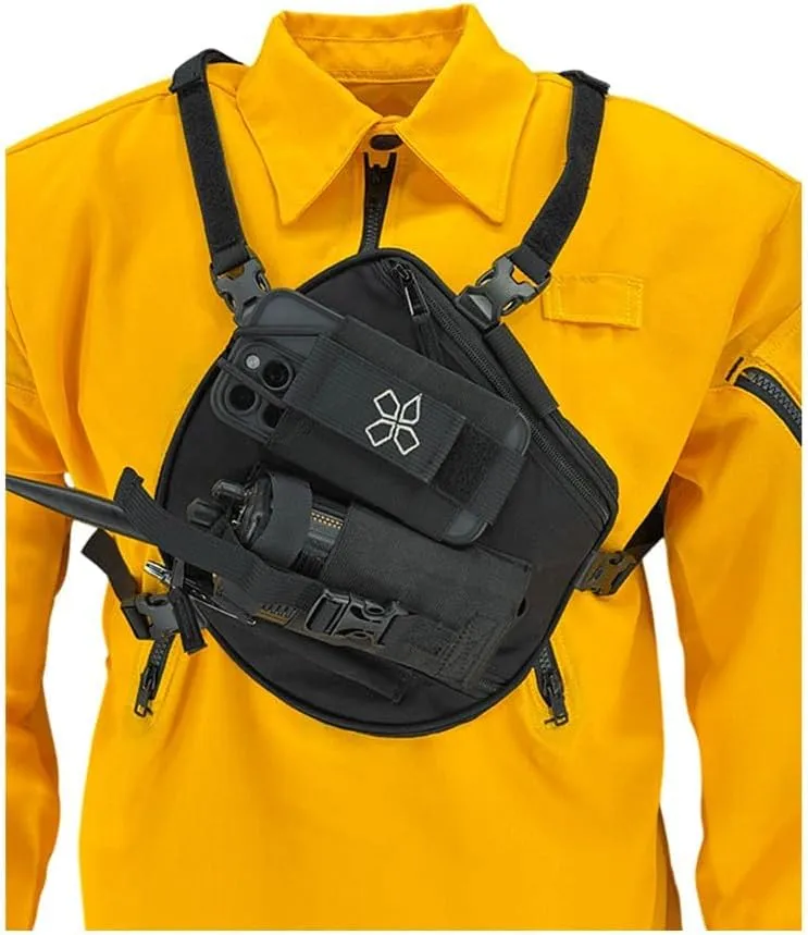 RP-1 Switch Radio Chest Harness for 2 Way Radio & Electronics | Search and Rescue, Ski Patrol, Emergency Response - Black