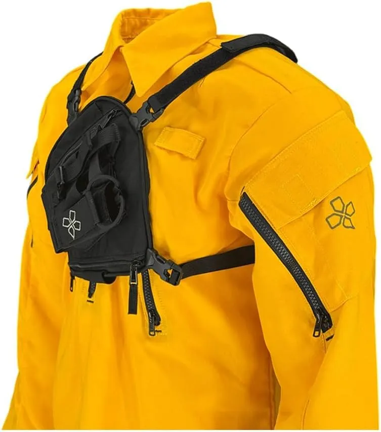 RP-1 Switch Radio Chest Harness for 2 Way Radio & Electronics | Search and Rescue, Ski Patrol, Emergency Response - Black