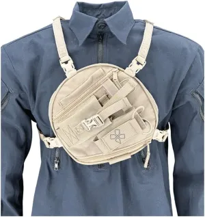 RP-1 Switch Radio Chest Harness for 2 Way Radio & Electronics | Search and Rescue, Ski Patrol, Emergency Response - Desert Tan