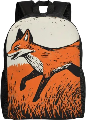 Running Fox Backpack Waterproof Anti Theft Durable Light Laptop Bag Backpacks For Women Men Travel Gym Backpack