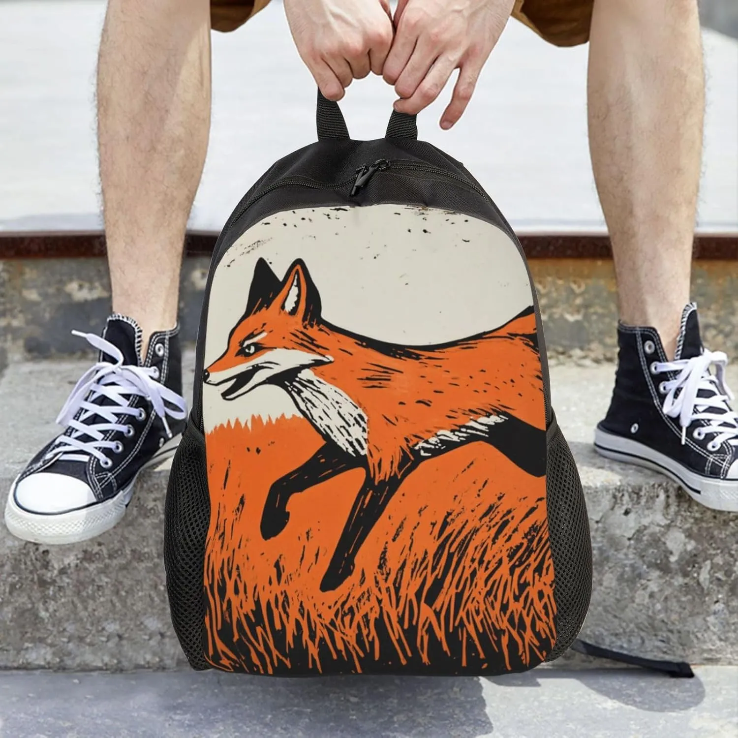Running Fox Backpack Waterproof Anti Theft Durable Light Laptop Bag Backpacks For Women Men Travel Gym Backpack