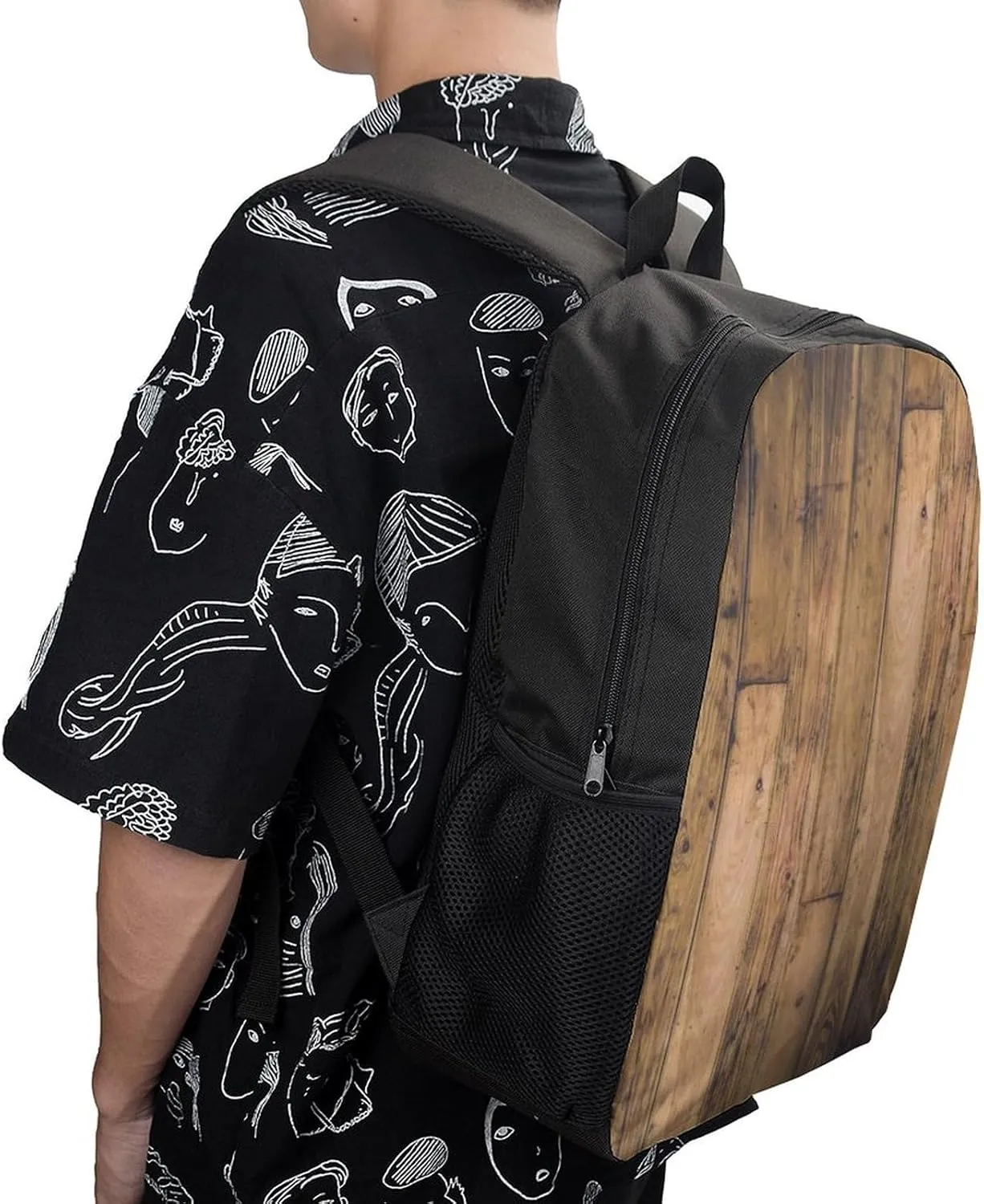 Rustic Barn Wooden Wood Planks Farmhouse Backpack Lightweight Waterproof Backpacks Laptop Backpack for Unisex Casual Travel Daypacks Large Capacity