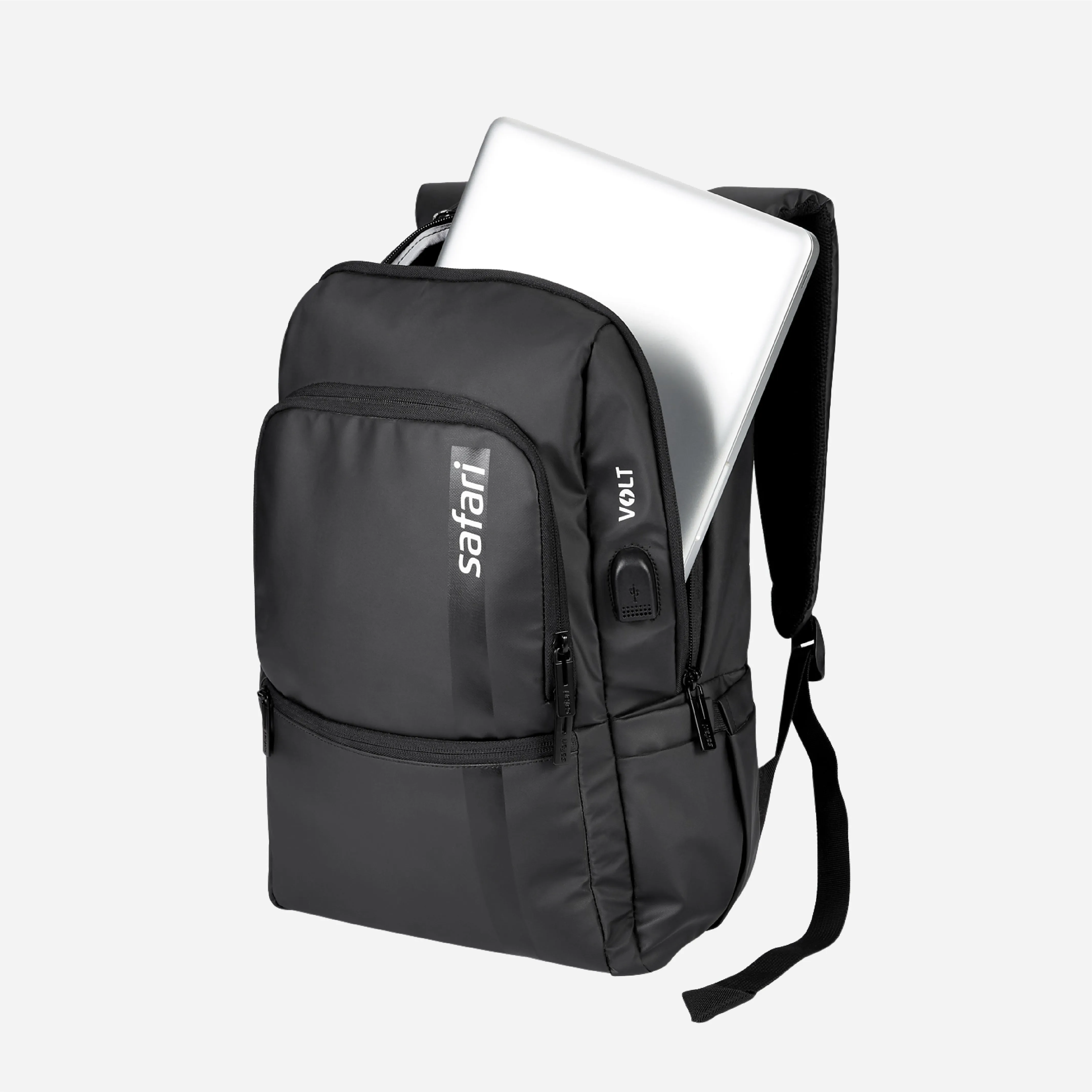 Safari Cosmo 16L Black Laptop Backpack With a USB Charging Port