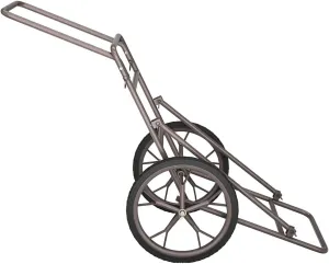 SAFSTAR Folding Deer Cart, Heavy-Duty Steel Hunting Game Cart w/ 2 Big Rubber Wheels & Lockable Design, 500 lbs Capacity Foldable Outdoor Carrying Cart for Luggage Firewood Deer Animal (Silver)