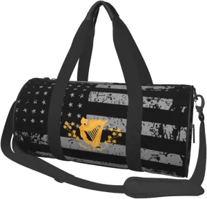 Saint Patrick'S Battalion Travel Luggage Duffel Bag Sports Rolling Foldable Duffel Bag, Black
