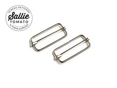Sallie Tomato Slider Buckles 1.5" Nickel
