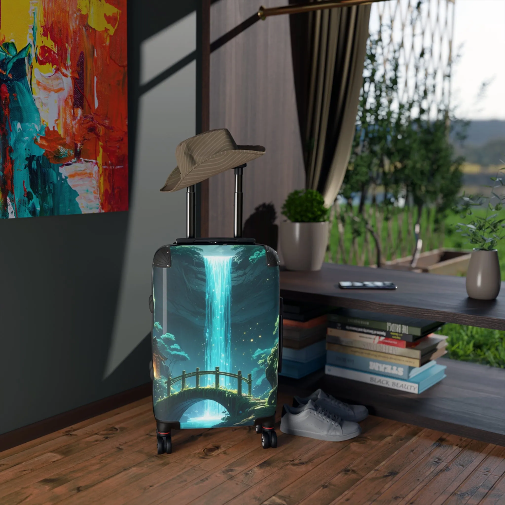 Scenic Waterfall Suitcase - Travel in Style with Adventure-Inspired Luggage