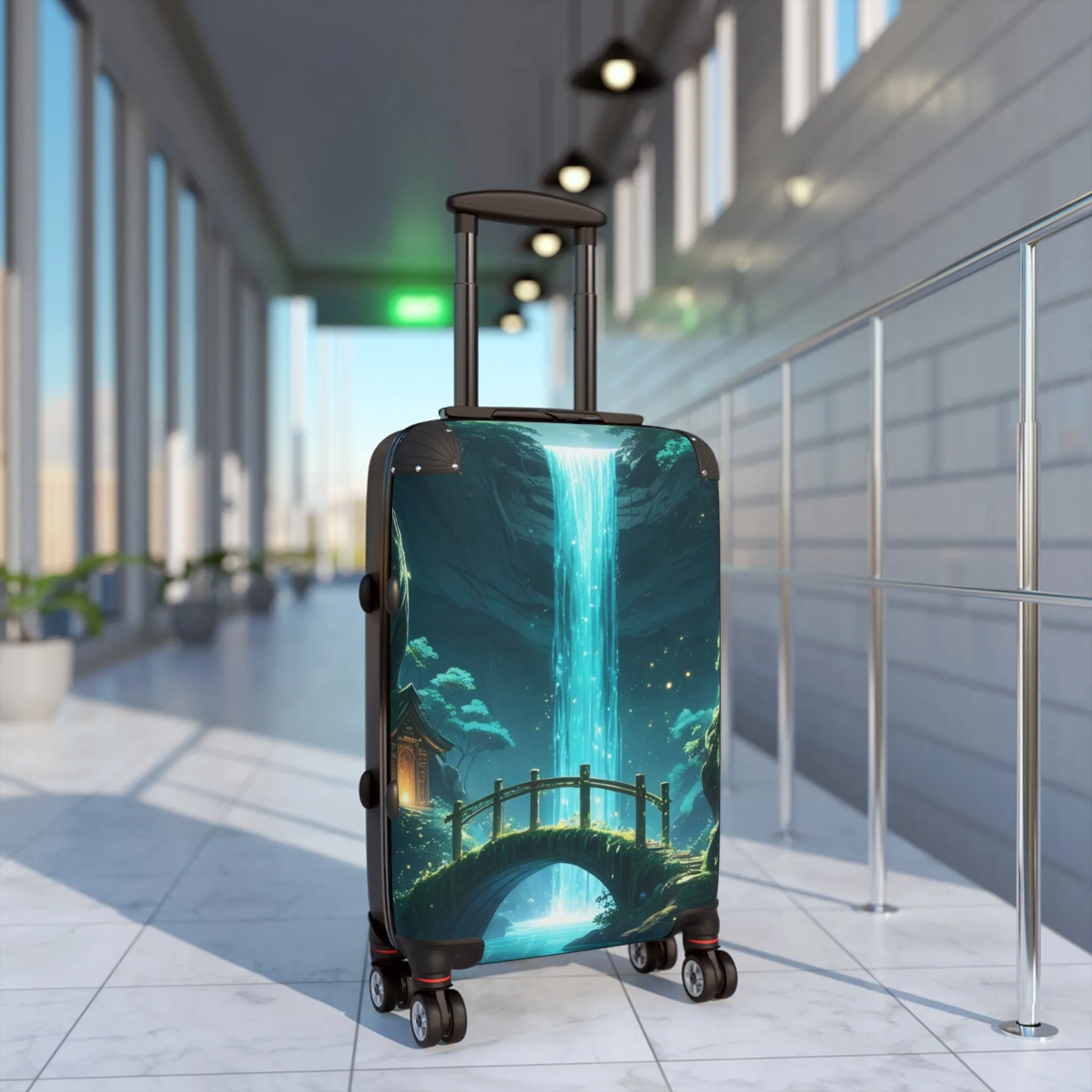 Scenic Waterfall Suitcase - Travel in Style with Adventure-Inspired Luggage