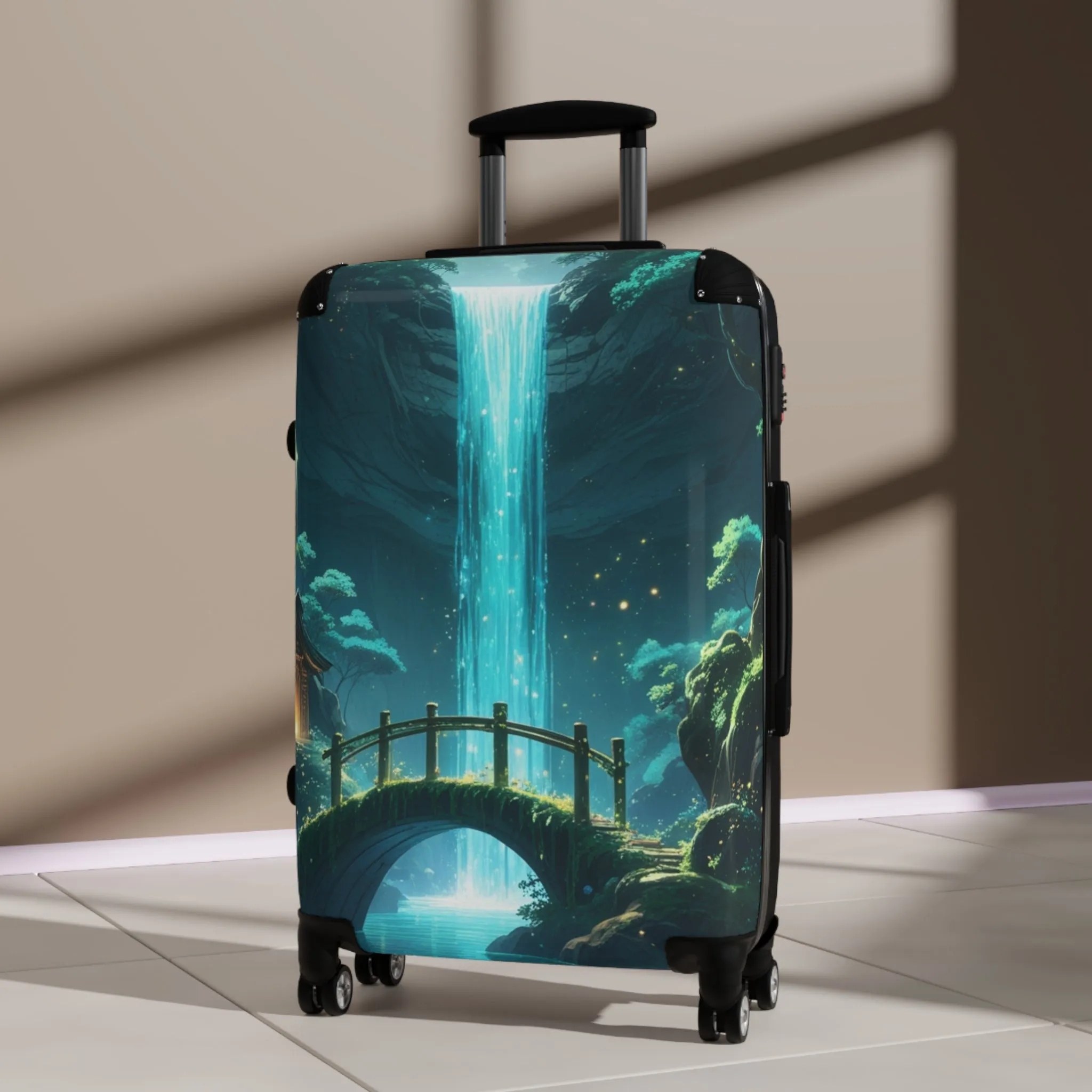 Scenic Waterfall Suitcase - Travel in Style with Adventure-Inspired Luggage