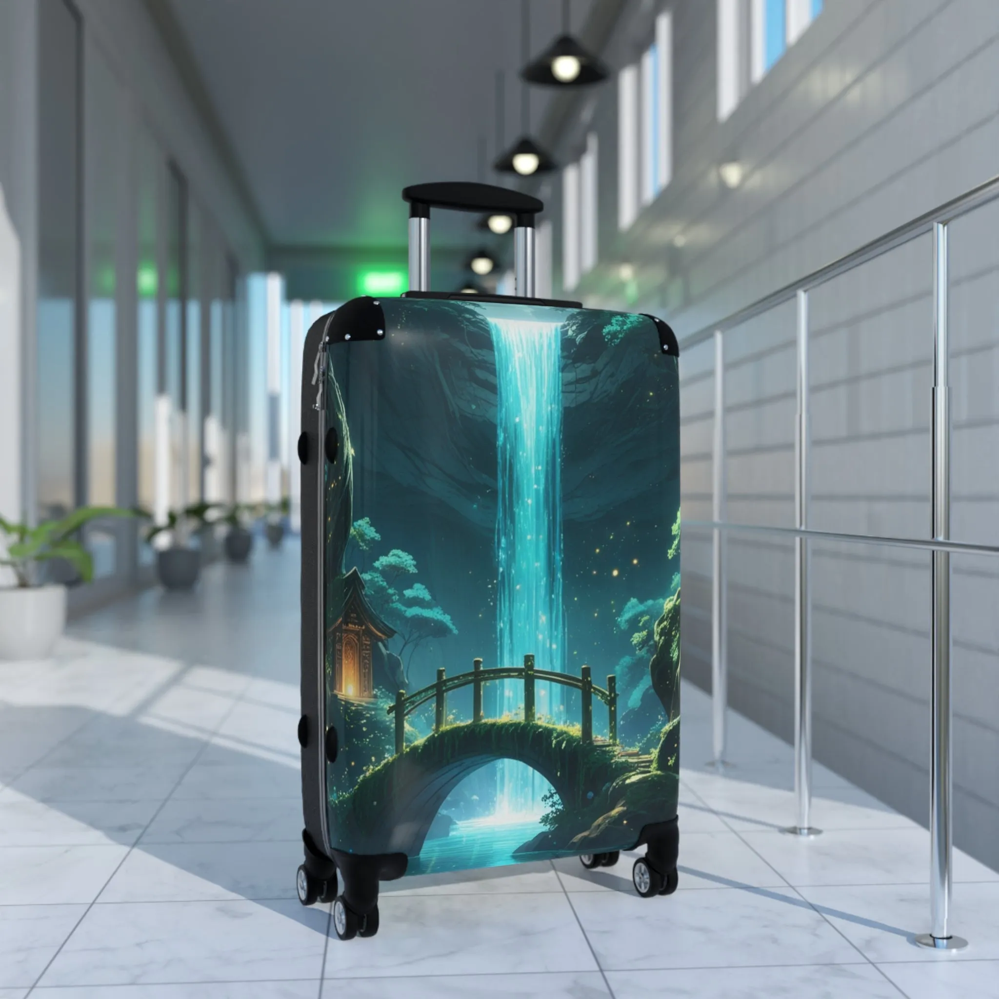 Scenic Waterfall Suitcase - Travel in Style with Adventure-Inspired Luggage