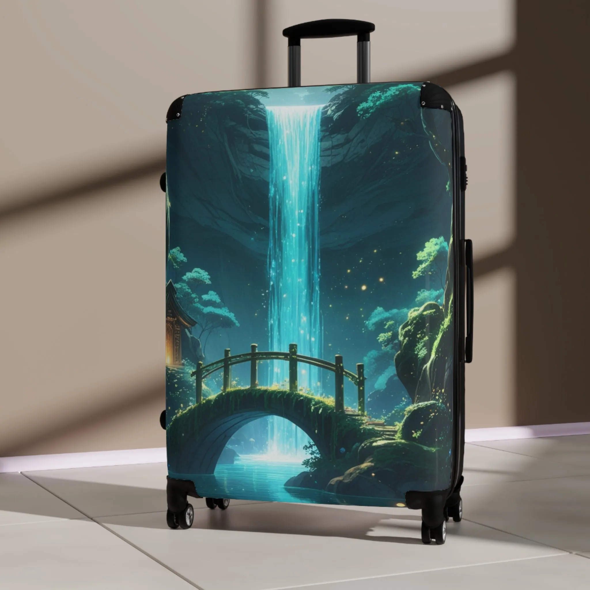 Scenic Waterfall Suitcase - Travel in Style with Adventure-Inspired Luggage