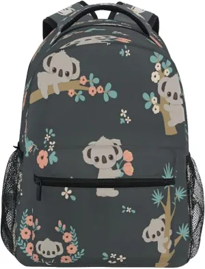 School Backpacks Flower Horse Student Backpack Big For Girls Kids Elementary School Shoulder Bag Bookbag