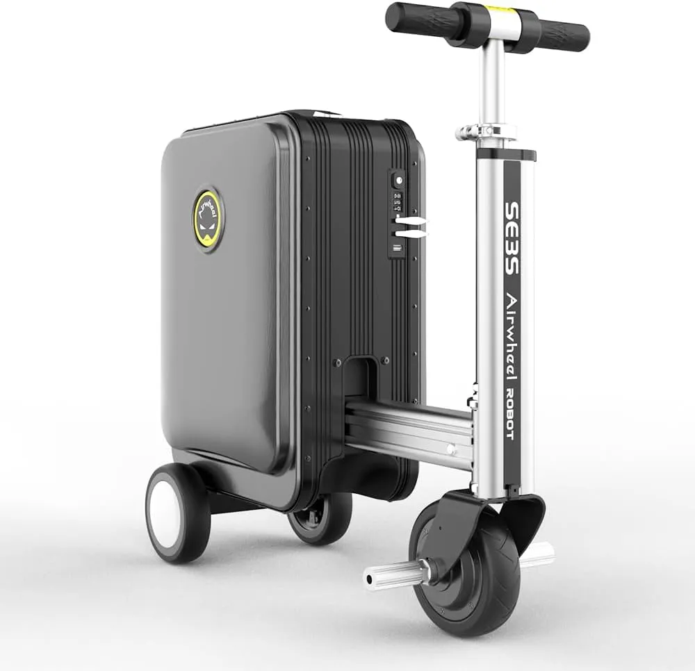 SE3S Smart Riding Luggage Electric Suitcase Scooter with Removable Battery (black)