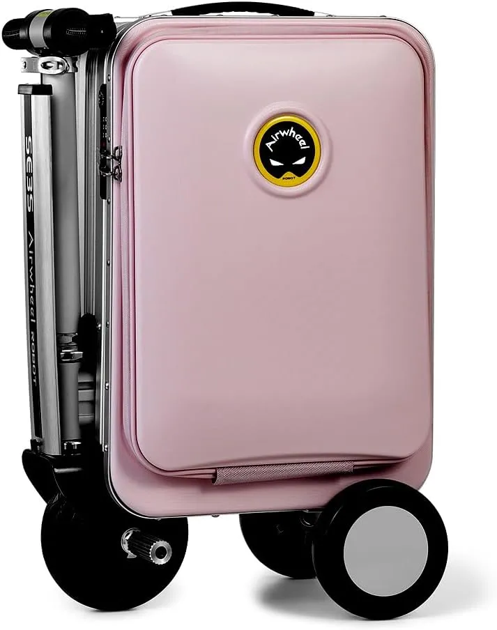 SE3S Smart Riding Luggage Electric Suitcase Scooter with Removable Battery (pink)