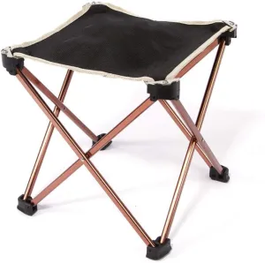 Seater Folding Fishing Outdoor Camping Folding Chair Aluminum Stool Train Fishing Chair Ultralight Portable Four Corners（Size: 23 23 25cm）