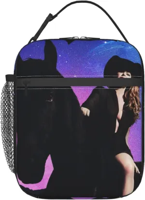 Shania Great Artist Twain Insulated Lunch Bags Reusable Lunch Tote Bag Zipper Cooler Bag Meal Holder Lunch Organizer with Detachable Buckle Handle Beautiful Lunch Handbag for Picnic