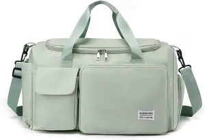Shoulder Bag Women Men Foldable Weekender Overnight Carry-on Bags with Shoes Compartment Lightweight Sports Gym Tote