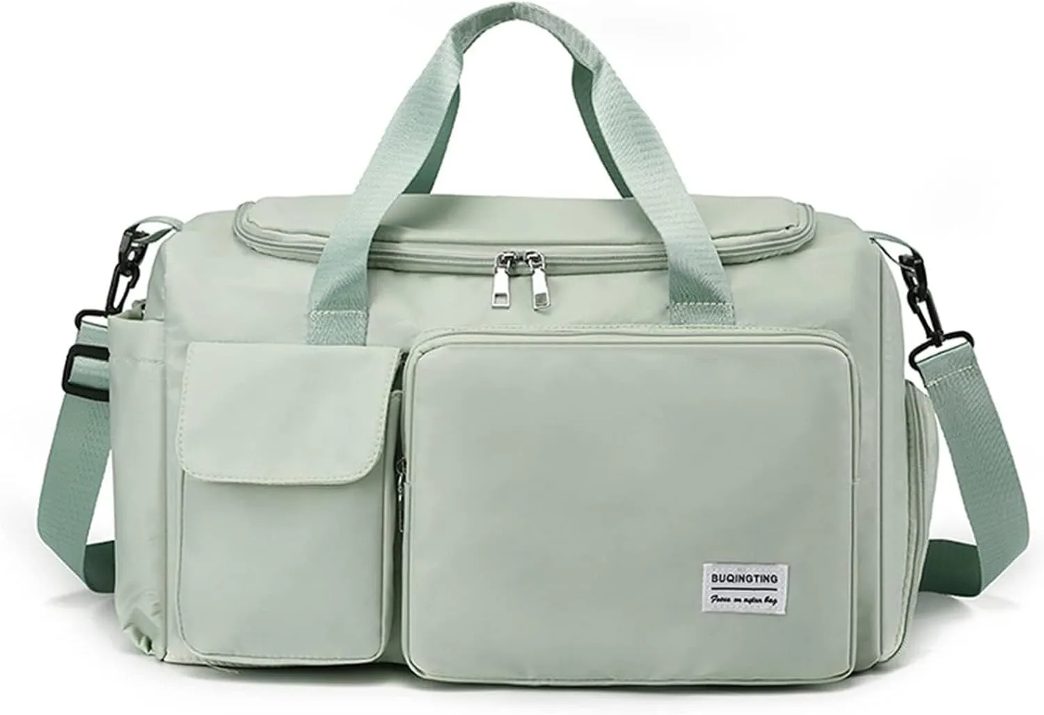 Shoulder Bag Women Men Foldable Weekender Overnight Carry-on Bags with Shoes Compartment Lightweight Sports Gym Tote