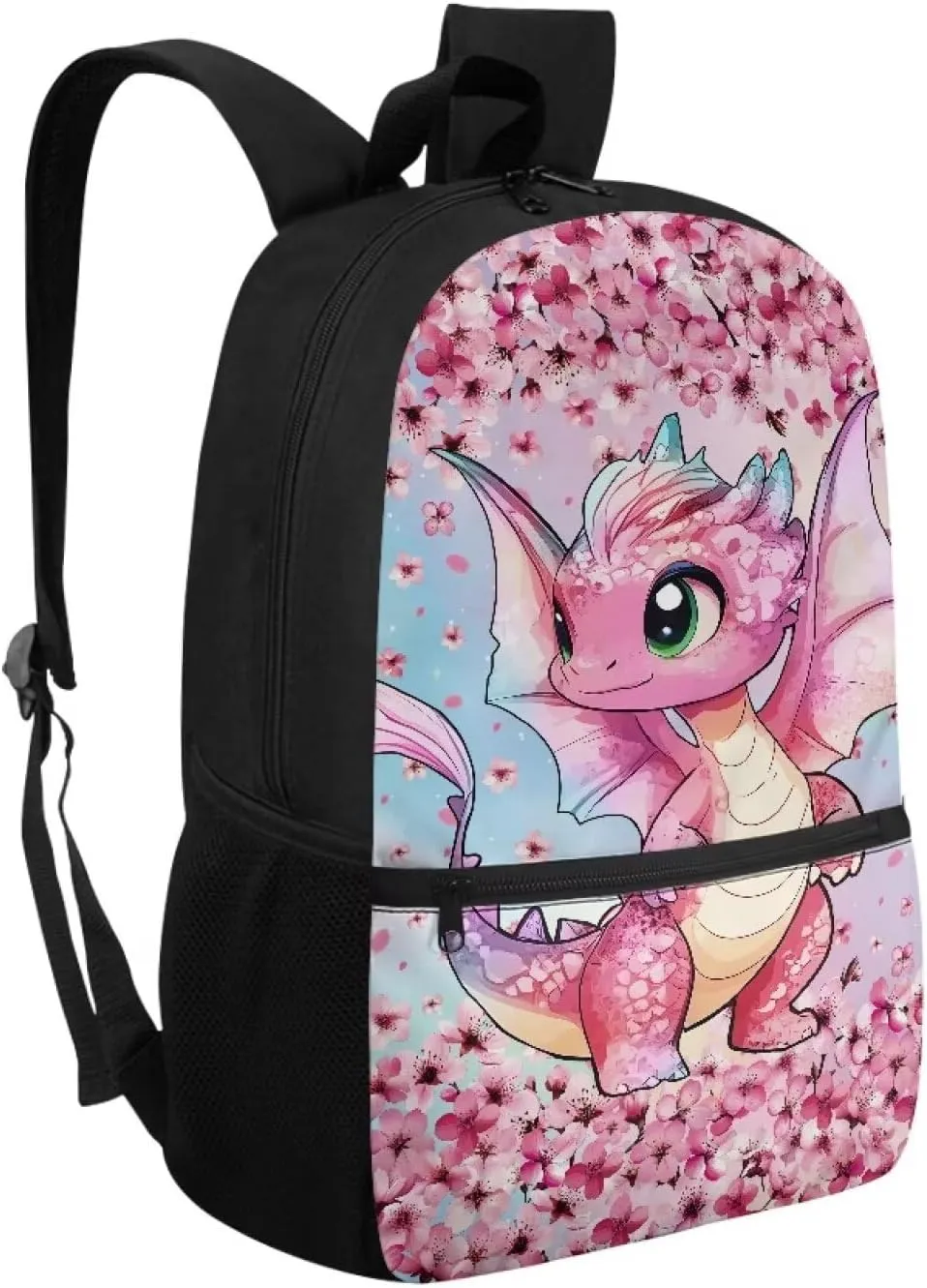 Showudesigns Dinosaur Backpack for Girls Boys 8-10 10-12 School Bag Elementary Middle School Bookbag Back Pack Purse Cherry Blossom Book Bags Rucksack Teens Bagpack Daypack Pink