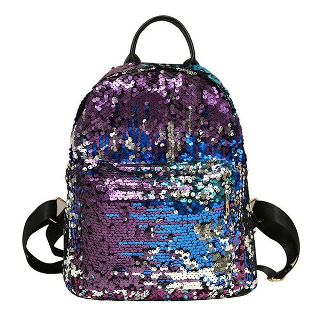 Silvery Shiny Small Backpack For Woman (Various Colors)