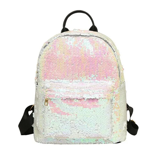 Silvery Shiny Small Backpack For Woman (Various Colors)
