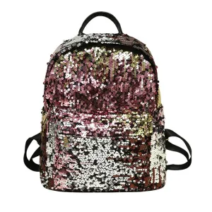 Silvery Shiny Small Backpack For Woman (Various Colors)