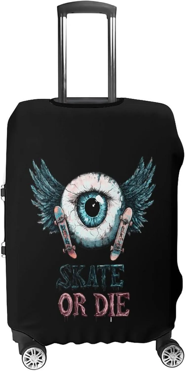 Skate Or Die Eyeball Wings Luggage Cover for Suitcase Luggage Protector Travel Bag Covers for Luggages