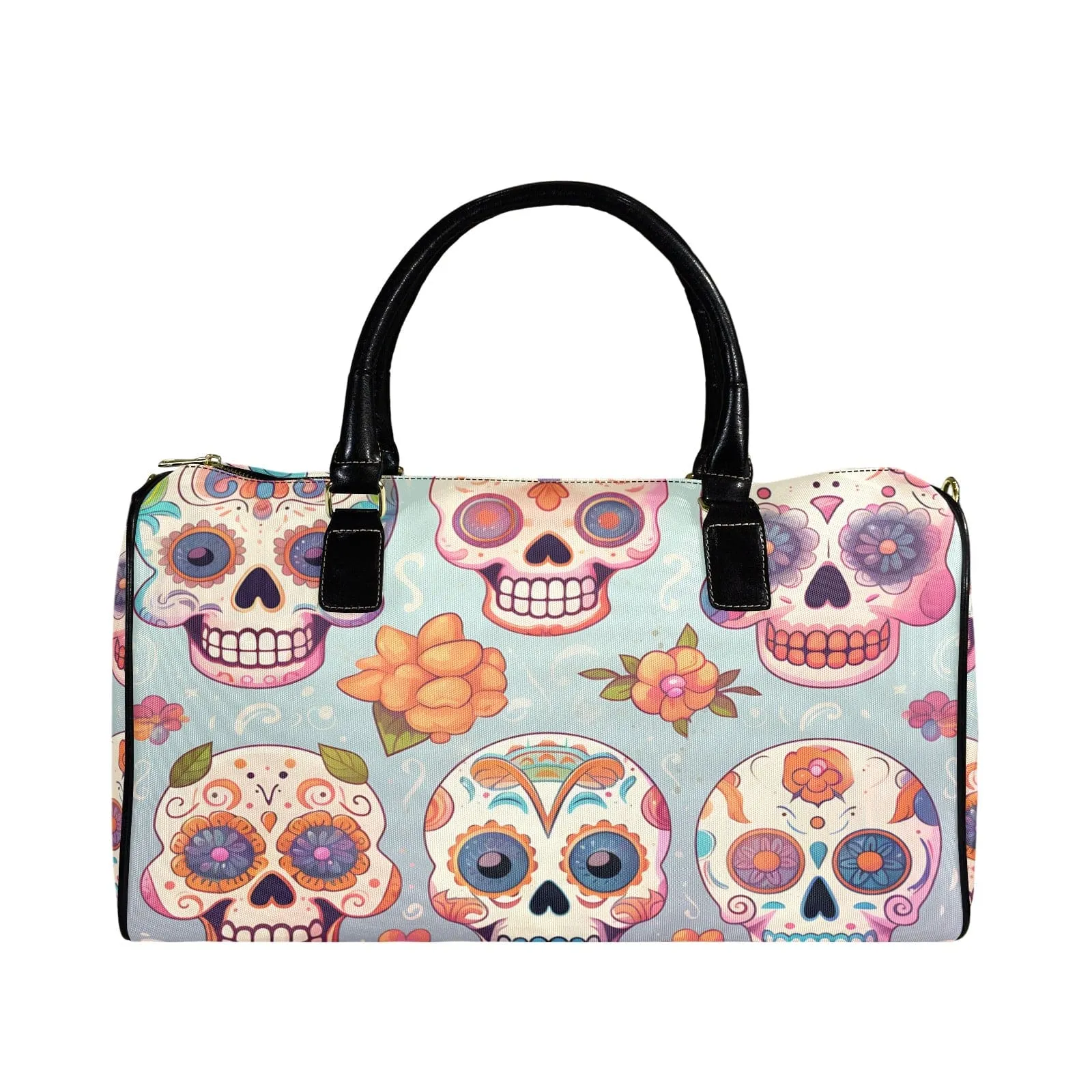 Skulls Flower Large Capacity Travel Back