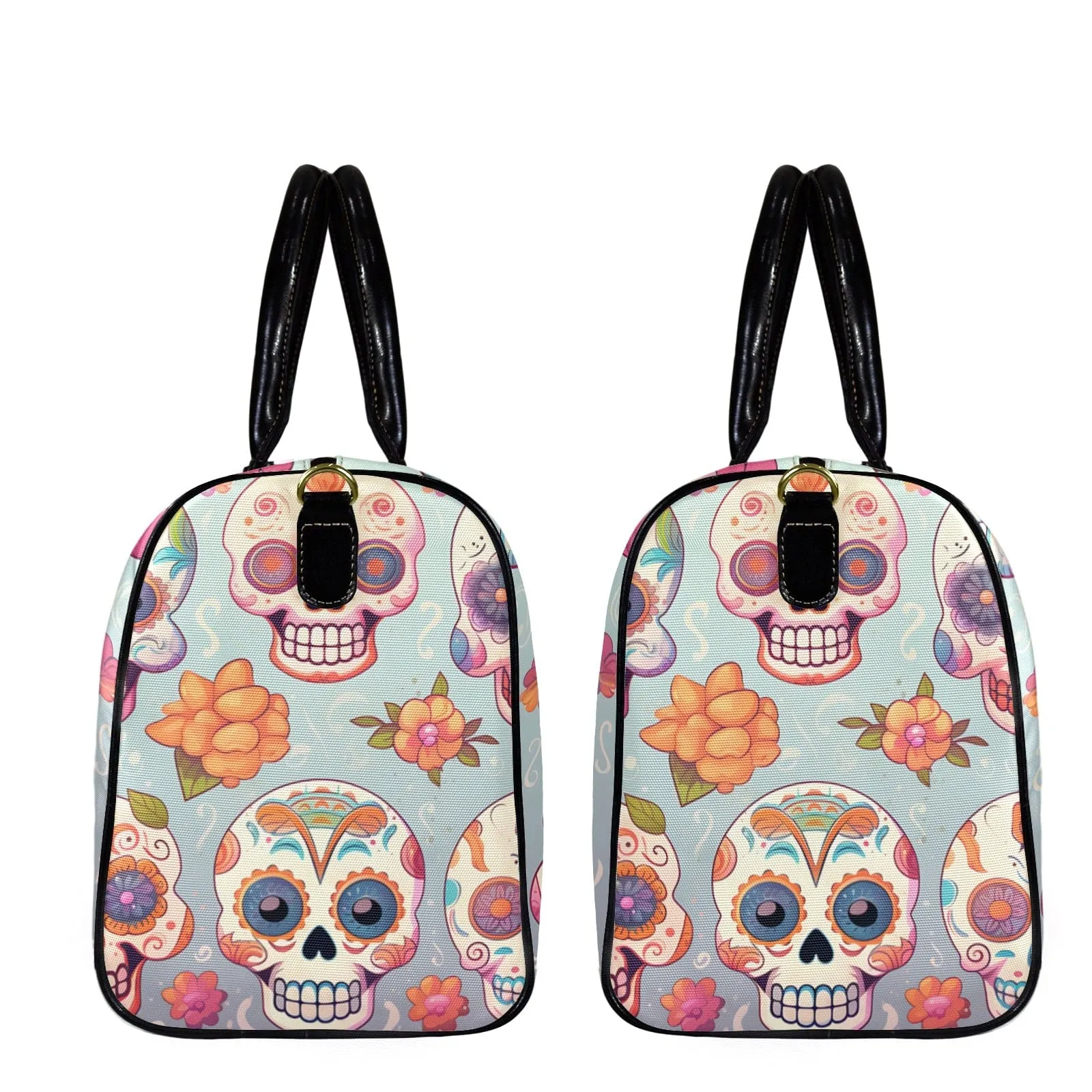 Skulls Flower Large Capacity Travel Back