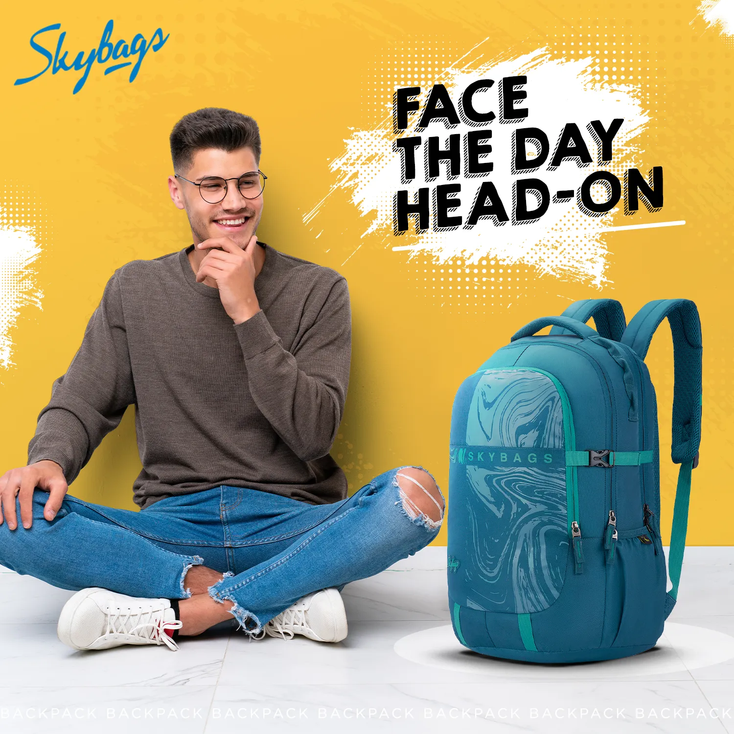 Skybags VESPER 40L LAPTOP BACKPACK 03 (E) TEAL